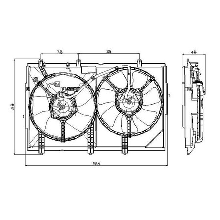 Tyc Dual Radiator and Condenser Fan Assembly, 622810 622810